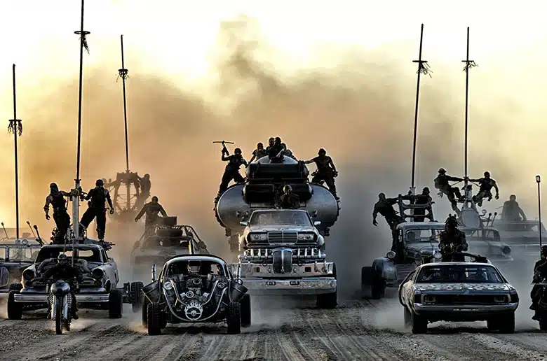 George Miller on the set of Mad Max: Fury Road
